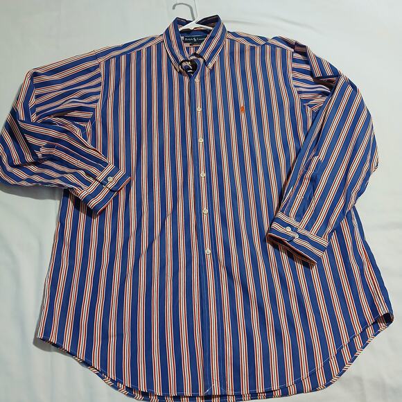 Ralph Lauren Classic Fit MEN'S 17 34/35 Long-Sleeved Button-Up Button-Down Shirt - Picture 3 of 13